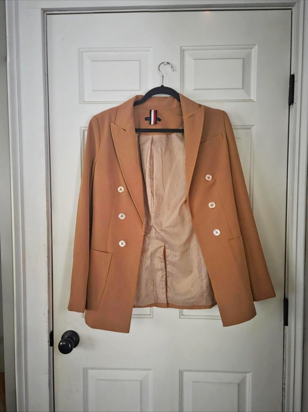 Tommy Hilfiger Double-Breasted Tan Blazer